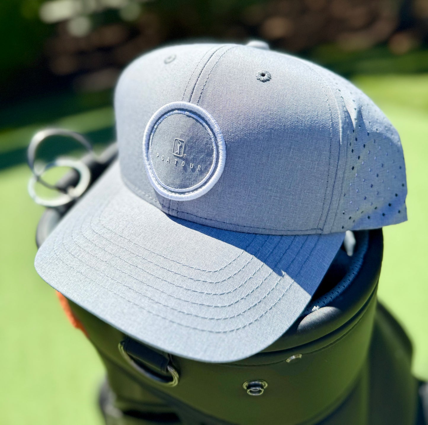 PGA Tour Grey Hat White Patch