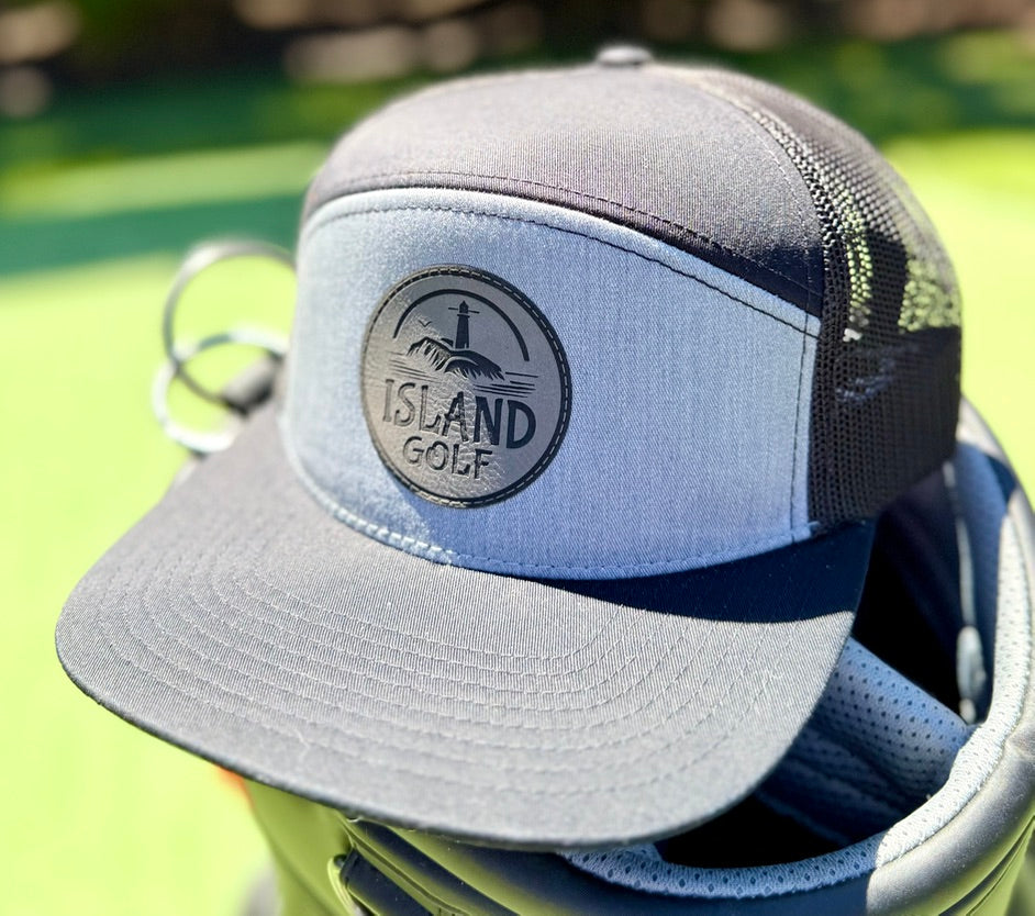 Island Golf Blue / Grey Black Trucker Hat